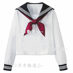 ~☆米米動漫☆~日系海軍風正統JK制服紺色水手服女學生服短袖白三本軟妹服套裝 歷史價格詳細信息