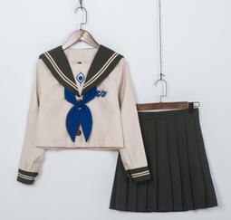~☆米米動漫☆~日系海軍風正統JK制服紺色水手服女學生服短袖白三本軟妹服套裝 歷史價格詳細信息