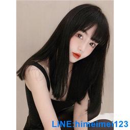 假發女長發長直發新款全頭式時尚減齡仿真人發網紅黑長直假發 歷史價格詳細信息
