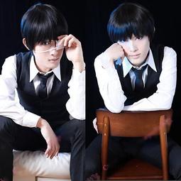 【草泥馬小屋】cos/cosplay/假髮/線上遊戲的老婆不可能是女生/玉置亞子 藍黑色 造型款 歷史價格詳細信息