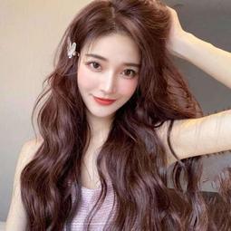 整頂假發套女中長發逼真自然全頭套長卷發空氣劉海假發全頭女搞笑 歷史價格詳細信息