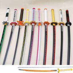 鬼滅之刃日輪刀我妻善逸炭治郞富岡義用COS武器道具木刀未開刃 歷史價格詳細信息