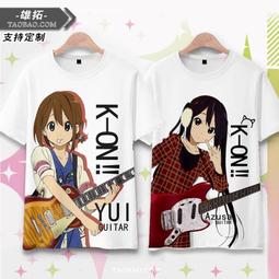 輕音少女短袖T恤 K-ON!!動漫中野梓秋山澪二次元痛衣肥宅夏季衣服#皇運 歷史價格詳細信息