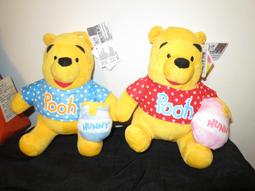 正版迪士尼 小熊維尼 維尼坐姿款點點抱蜂蜜罐 娃娃 玩偶 毛絨娃娃 17英吋 歷史價格詳細信息