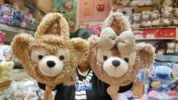 達菲熊大頭包包女2023新款秋冬毛絨絨雙肩揹包單肩斜挎包 歷史價格詳細信息