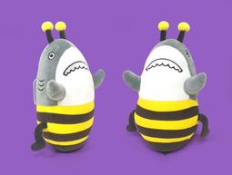 鯊蜜娃娃 長約40公分 鯊魚 蜜蜂 鯊bee 娃娃 鯊魚造型玩偶 鯊魚蜜蜂  蜜蜂鯊魚 生日送禮~高雄可面交 歷史價格詳細信息