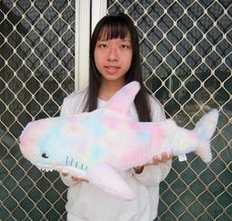 鯊魚娃娃  彩色鯊魚玩偶 仿真鯊魚 超大彩色鯊魚枕 粉色鯊魚  ~生日/情人禮物~全省配送 歷史價格詳細信息
