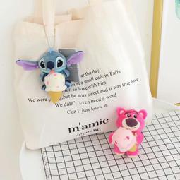 迪士尼草莓熊奇奇毛絨繡花公仔帆布單肩大容量出街帆布託特 歷史價格詳細信息