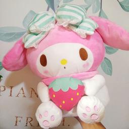 美樂蒂絨毛娃娃玩偶抱草莓款35公分 89264(生日禮物 聖誕節)【小品館】 歷史價格詳細信息