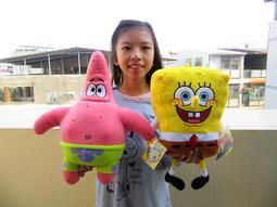 海綿寶寶派大星絨毛娃娃玩偶抱枕38公分 651955(生日禮物 聖誕節)【小品館】 歷史價格詳細信息