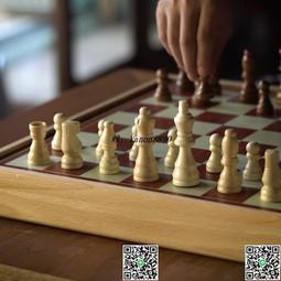 國際象棋仿實木棋子收納木塑國際象棋磁性棋子便攜折疊棋盤友邦UB 歷史價格詳細信息