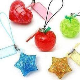 3D立體拼圖 手機吊飾 迷你水晶拼圖 愛心形狀 Mini 3D Crysal Puzzle 歷史價格詳細信息