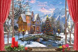 1000片油畫篇拼圖 31-527 Thomas Kincade 幸福的小屋/ 31-528 Abraham 静谧的黄昏 歷史價格詳細信息