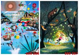 日本進口拼圖 500片拼圖 藤城清治 500-286 熱那亞港口 / 500-287 進入森林請按鈴 價格比較,價格查詢,歷史價格詳細信息