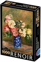 RE11 1000片歐洲進口拼圖 DTO 名畫 雷諾瓦 花瓶裡的玫瑰 價格比較,價格查詢,歷史價格詳細信息