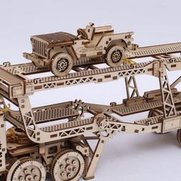 3D立體拼圖木質卡車起重機仿真立體模型兒童手工拼裝益智拼圖禮物 歷史價格詳細信息