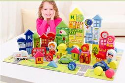 桶裝木製積木兒童拼裝實木頭男孩女孩寶寶益智玩具1-2-3周歲6早教 歷史價格詳細信息