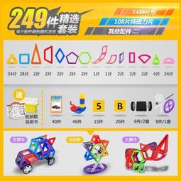 ????木木家玩具???? (現貨）249件組 百變磁力片(附收納盒)/磁力建構片/磁力積木 價格比較,價格查詢,歷史價格詳細信息