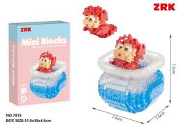 &lt;積木總動員&gt;ZRK 8072 micro微型積木系列 雙子星藍色Kiki外盒:27*20.5*4.5cm1083pcs 歷史價格詳細信息