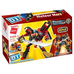 【超萌行銷】Qman 啟蒙積木 武士機甲 01火焰武士積木_ QM61476 價格比較,價格查詢,歷史價格詳細信息