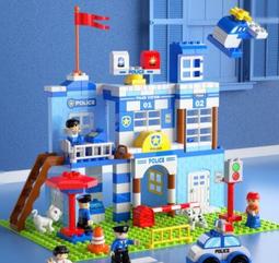警察積木大顆粒兒童拼裝益智中國玩具男孩警察局系列汽車立體拼圖 價格比較,價格查詢,歷史價格詳細信息
