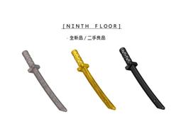 【Ninth Floor】LEGO 樂高 忍者 日本武士 淺灰色 珍珠深灰 黑色 珍珠金色 八角劍柄 武士刀 30173 歷史價格詳細信息