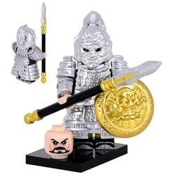 中國古代士兵宋朝長槍雙錘重鎧甲騎兵武士第三方積木人仔塑料玩具 歷史價格詳細信息