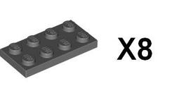 全新LEGO樂高深灰色薄板【3020】Plate 2 x 4 4211065 歷史價格詳細信息