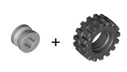 全新樂高淺灰色輪框+輪胎【*74967+30028】Wheel 8mm D. Tire 14mm D.6011375 歷史價格詳細信息