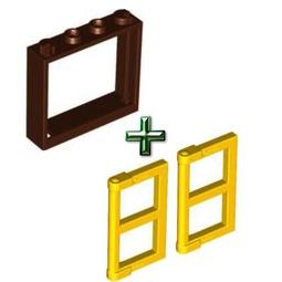 ◎朵依小舖◎LEGO◎1x4x3 Window 60594+28961 白色 窗框＋綠色 窗戶 窗片◎ 歷史價格詳細信息