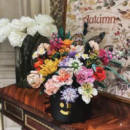 山姆代購森寶積木花拼插玩具平替版創意小顆粒積木七夕禮物樂高花 歷史價格詳細信息