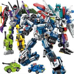 啟蒙積木益智拼裝玩具變形機器人六合一模型金剛兒童男孩智力 歷史價格詳細信息