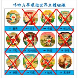 7-11【哆啦A夢環遊世界立體磁鐵大全套共55款】(小叮噹.大雄.宜靜.技安.阿福) 歷史價格詳細信息