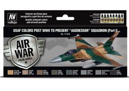 ㊣ AV Vallejo 美軍空軍戰機空優迷彩組水性漆 USAF 美國航空戰鬥機模型漆壓克力顏料西班牙 71156 歷史價格詳細信息