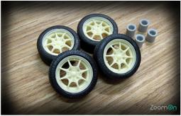 【傑作坊】ZoomOn ZR005 1/24 16吋改裝輪圈 無限Mugen MF-10胎圈套組 歷史價格詳細信息