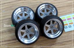 【傑作坊】ZoomOn ZR005 1/24 16吋改裝輪圈 無限Mugen MF-10胎圈套組 歷史價格詳細信息