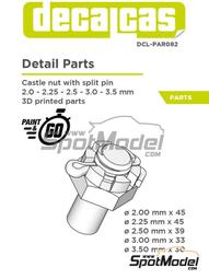 Decalcas:DCL-PAR080 Nuts - Castle nut with split pin 0,55mm, 歷史價格詳細信息
