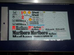 MSMD164 1/12 & 1/20 Goodyear decal for Wolf WR1 歷史價格詳細信息