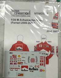 MSMD006 1/20 JP Montoya Schumacher 賽車服水貼2002 歷史價格詳細信息