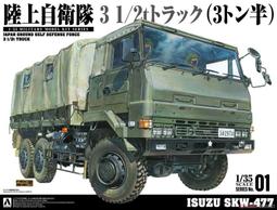 《密斯特喬》青島社 AOSHIMA  1/35 軍模1 陸上自衛隊 3噸半卡車 SKW-477 組裝模型 價格比較,價格查詢,歷史價格詳細信息