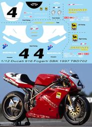 TBD732 1/12 Ducati 996 R Fogarty Corser SBK Superbike 1999 歷史價格詳細信息