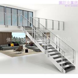 鋼木樓梯雙跑同上扶手欄杆玻璃護欄Y型弧型美觀漂亮別墅裝飾梯 歷史價格詳細信息