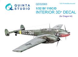 ㊣ Quinta Studio 1/32 Bf 109G-6 德軍戰鬥機 Revell 3D立體浮雕水貼 QD32029 歷史價格詳細信息