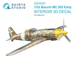 ㊣ Quinta Studio 1/32 MC.202 意大利閃電戰機 Italeri 3D立體浮雕水貼 QD32202 歷史價格詳細信息