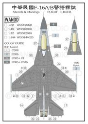 WANDD 1/32 WDD32020 中華民國空軍 F-16A/B 全機細節警語 水貼 歷史價格詳細信息