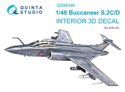 ㊣ Quinta Studio 1/48 Buccaneer海盗攻擊機座艙罩導爆索彈射椅 3D立體浮雕水貼QP48018 歷史價格詳細信息