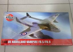 1/48~Airfix~英國de Havilland~Vampire戰鬥機FB.5/FB.9型(凹模,細節豐富) 價格比較,價格查詢,歷史價格詳細信息