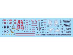 1/144 F-14A Tomcat 熊貓 VF-32 Swordsmen 自製水貼 歷史價格詳細信息