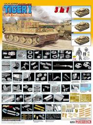 DRAGON    1/35   Tiger I 後期生產，帶 Zimmerit（諾曼第 1944 年）  (6947) 歷史價格詳細信息