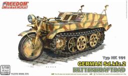 【FREEDOM 16002】1/16德國半履帶機車附自走式遙控炸彈拖車 Sd.kfz.2 HK101+302 歷史價格詳細信息